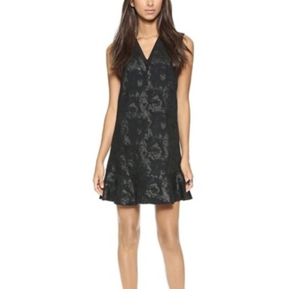 Rebecca Taylor Floral Raffia Jacquard Dress Size 0